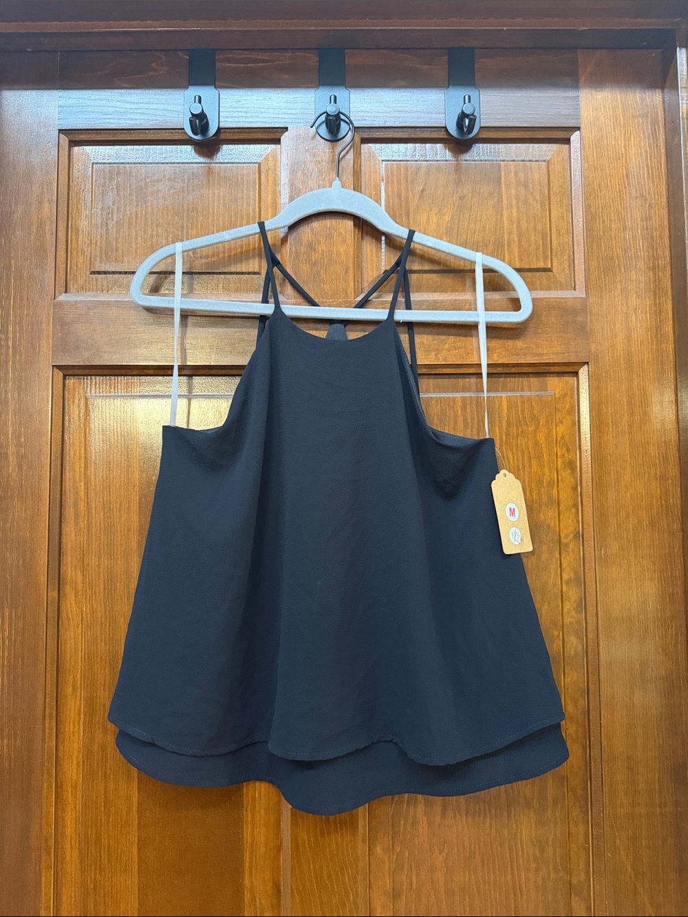 Millibon Black Double-Strap Flowing Camisole